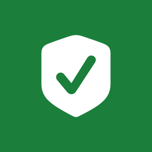 Safe Word app icon: a white shield with a green tick on a green tile